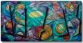 Dancing Dynamics Abstract Metal Wall Mural