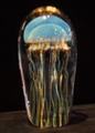 Blue Moon Glass Jellyfish Sculpture Satava, small size