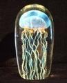 Blue Moon Glass Jellyfish Sculpture by Satava, small size