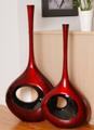 "Large Hole Vases" -Free Form Wood Sculpture Vase Set