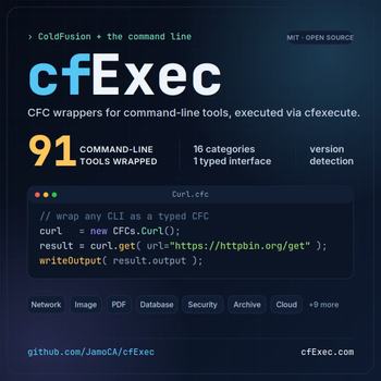 Image about The cfExec CFC library is now on GitHub
