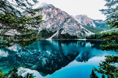 Mountains and lake
