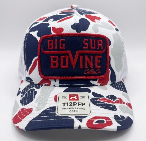 Merica Camo Blue Logo Cap