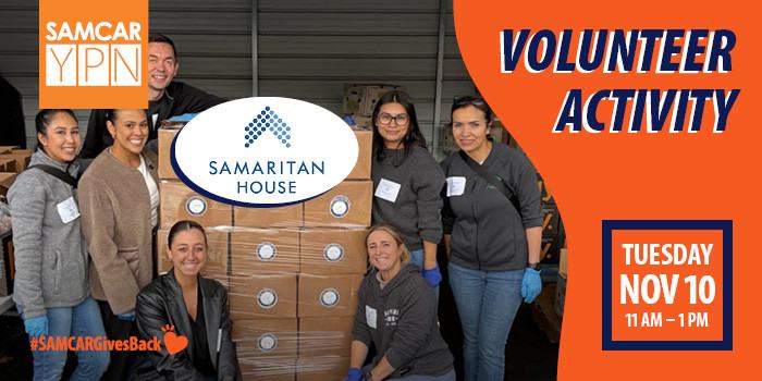 SAMCAR YPN | Volunteer Activity | Samaritan House | Tuesday, November 10 | 11 AM – 1 PM