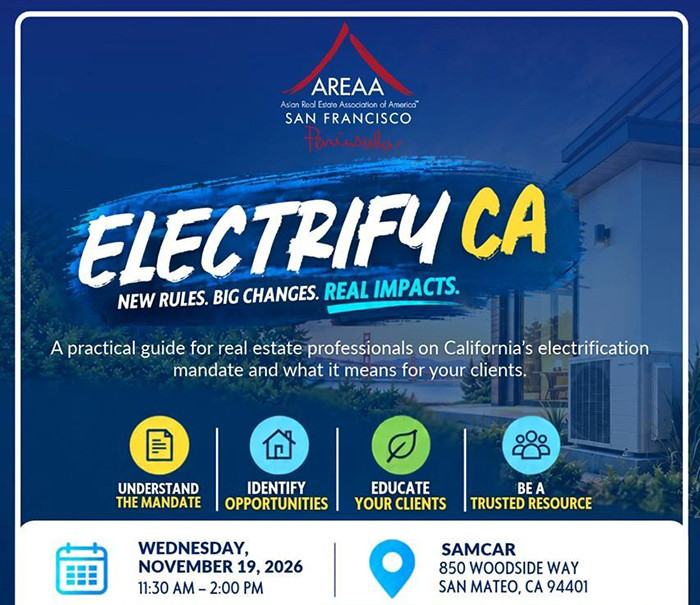 AREAA SF-Peninsula: Electrify CA Lunch & Learn | Thursday, November 19 | 11:30 AM – 2 PM | SAMCAR