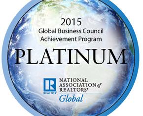 Global Achievement Program 2015 Platinum - National Association of REALTORS&reg; (NAR)