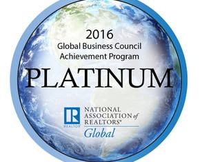 Global Achievement Program 2016 Platinum-National Association of REALTORS&reg;